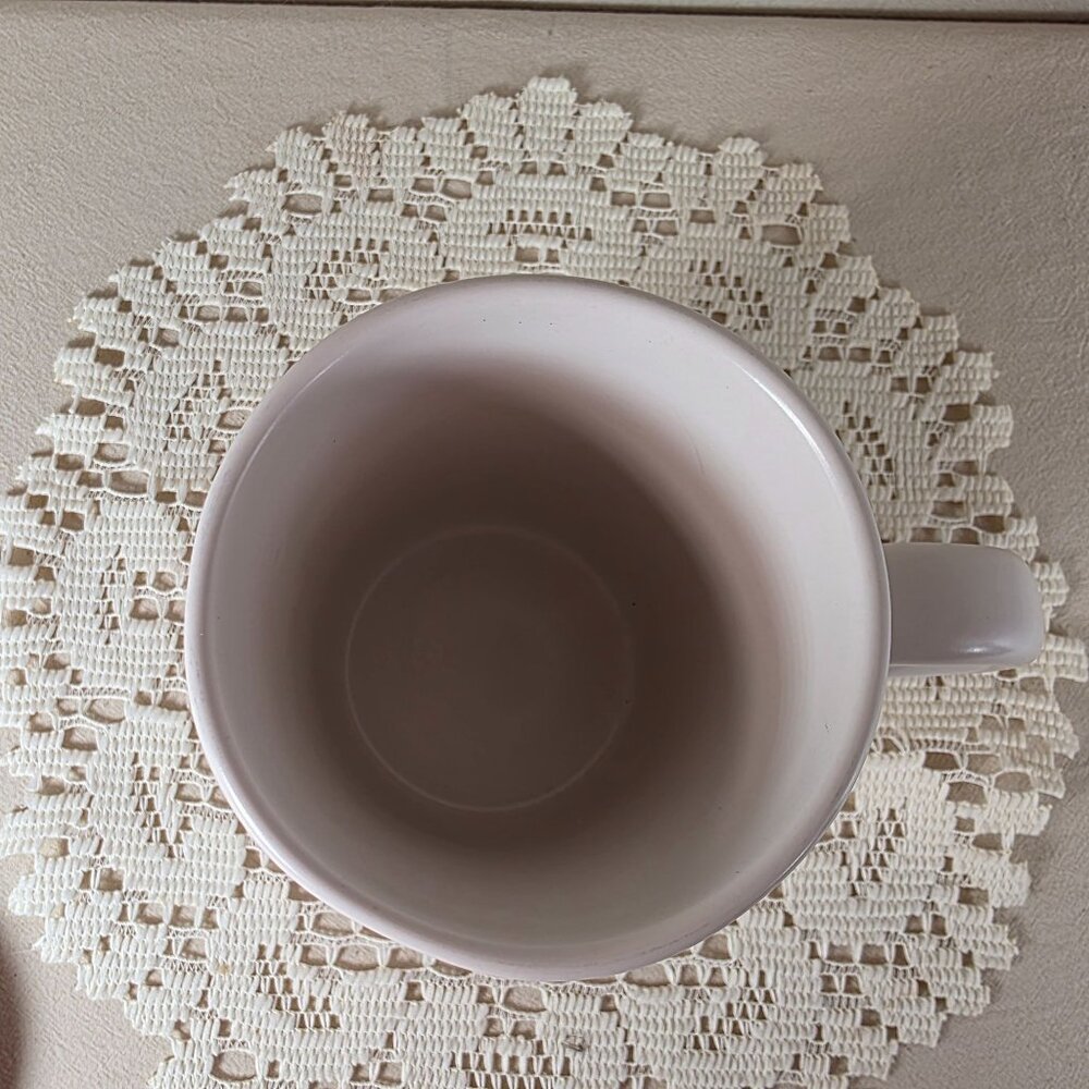 Rae Dunn Ceramic "Cozy" Mug With Black Lid 16 Oz Capacity White With Textured Fi - Picture 8 of 9